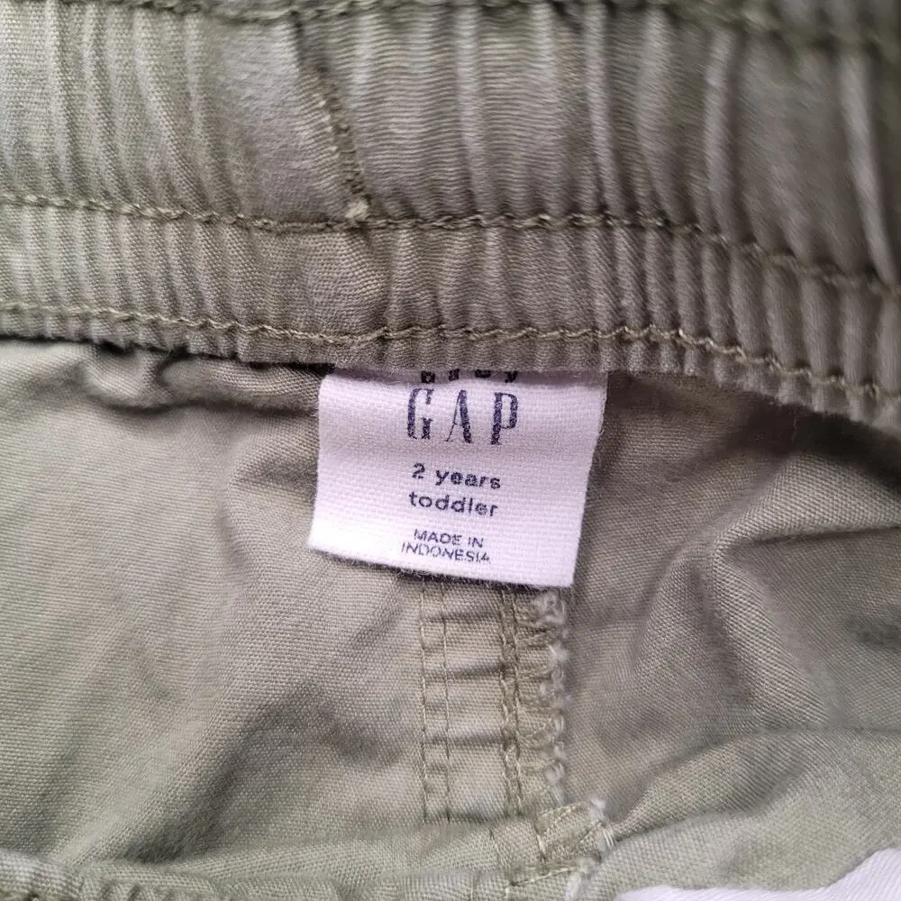 Baby Gap Shorts Boys‎ 2T Green Elastic Waist Stretch Casual Basic